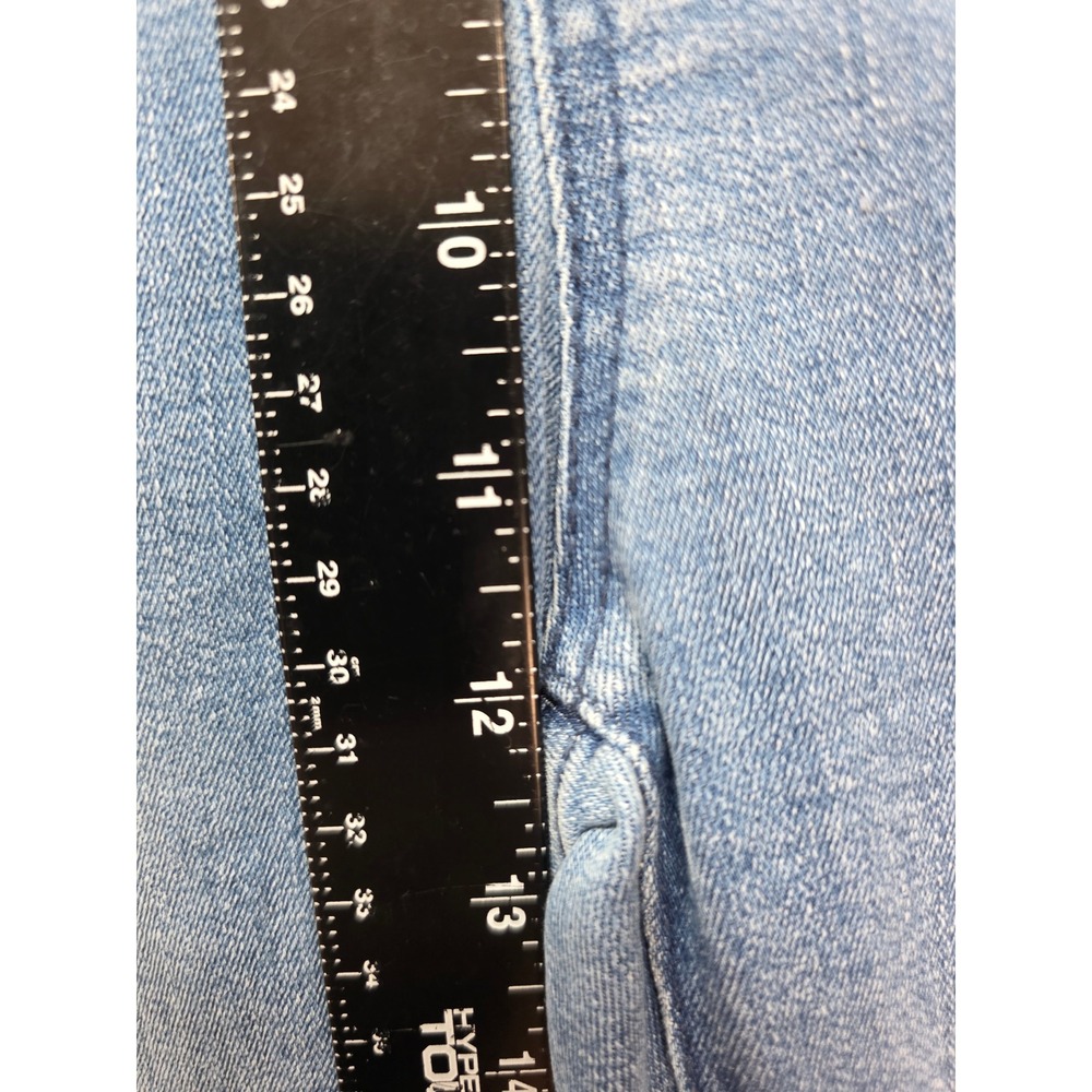 Quince Nina Pull on Stretch Flare Jeans Women Size L Laguna Blue Excellent Denim - Picture 6 of 12